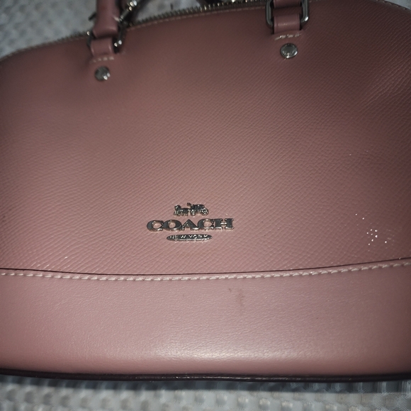 COACH GUC SMALL RETIRED BLUSH PINK SIERRA DOMED SATCHEL CROSSBODY BAG - Picture 3 of 10